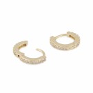 SNÖ OF SWEDEN - Mayfair Small Ring Earrings Gold/Clear thumbnail