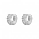 SNÖ OF SWEDEN - Copenhagen Wide Ring Earrings Silver/Clear thumbnail