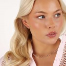 SNÖ OF SWEDEN - Mayfair Small Ring Earrings Gold/Clear thumbnail