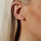 SNÖ OF SWEDEN - Laney Pearl Earrings Silver/White 6mm thumbnail