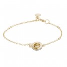 SNÖ OF SWEDEN - Connected Chain Bracelet Gold/Clear thumbnail