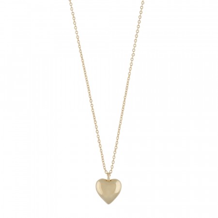 SNÖ OF SWEDEN - Brooklyn Heart Pendant Necklace 45cm Plain Gold 