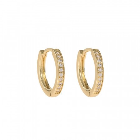 SNÖ OF SWEDEN - Elaine Small Ring Earrings Gold Clear