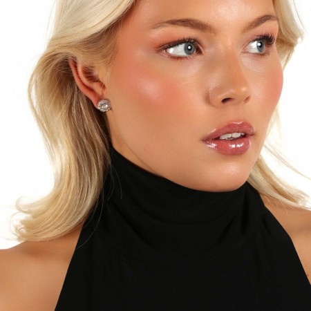 SNÖ OF SWEDEN - Lex Stone Earrings Gold/Clear