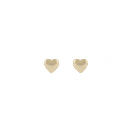 SNÖ OF SWEDEN - Brooklyn Heart Earrings Plain Gold