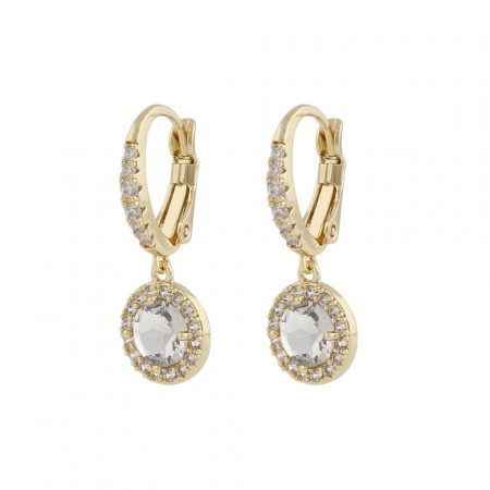 SNÖ OF SWEDEN - Seine Pendant Earrings Gold/Clear 