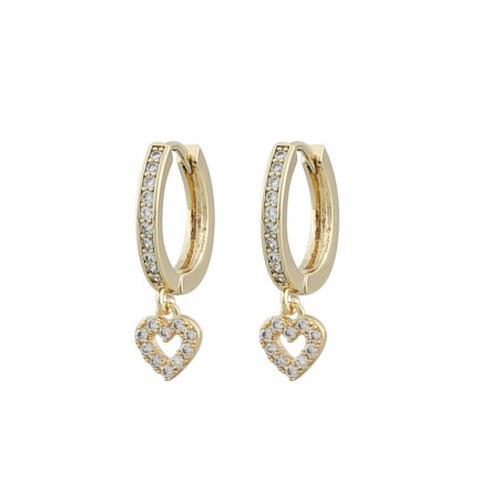 SNÖ OF SWEDEN - Valentina Round Earrings Gold/Clear