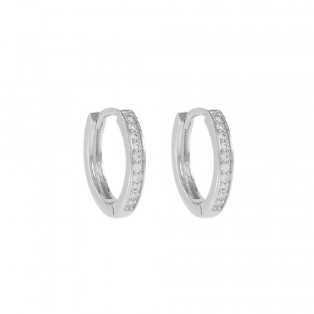 SNÖ OF SWEDEN - Elaine Small Ring Earring Silver/Clear 