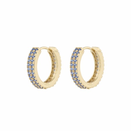 SNÖ OF SWEDEN - Seine Ring Earrings Gold/Light Blue