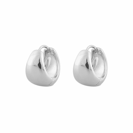 SNÖ OF SWEDEN - Core Pure Oval Earrings Plain Silver