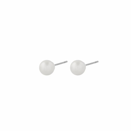 SNÖ OF SWEDEN - Laney Pearl Earrings Silver/White 6mm