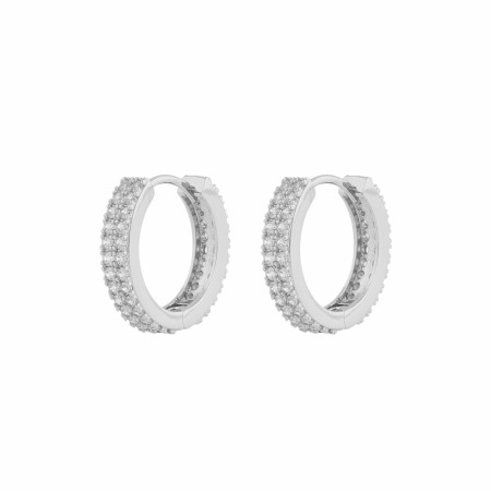 SNÖ OF SWEDEN - Seine Ring Earrings Silver/Clear 